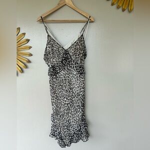 Victoria's Secret Leopard 2 Piece Slip Dress 90’s Vintage Size Largw
